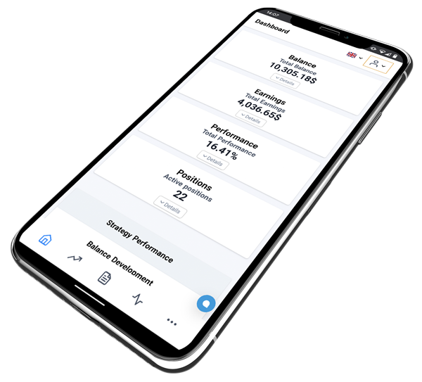 Lendary software dashboard on mobile device